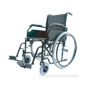 Хромированная стальная рама Инвалидная коляска с ручным управлением со спинкой
